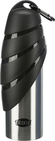 Trixie Drinkfles Rvs Met Plastic Drinkbakje Assorti 300 Ml 3St