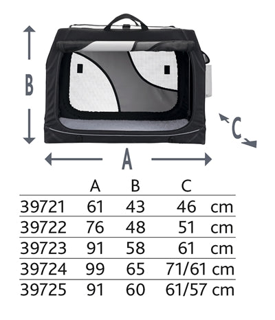 Trixie Reismand Vario Zwart / Grijs 61X43X46 Cm