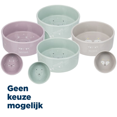 Trixie Junior Voerbak Keramiek Assorti 12 Cm 300 Ml 4St