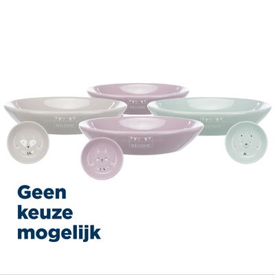 Trixie Junior Voerbak Keramiek Laag Assorti 14 Cm 200 Ml 4 St