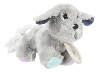 Trixie Junior Pluche Hond Met Touw 24 Cm 3St