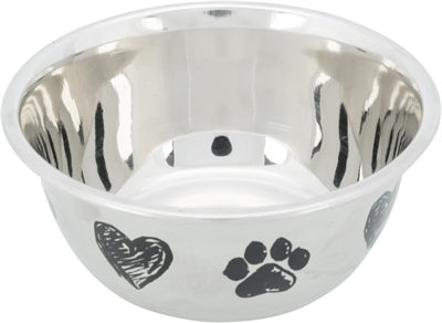 Trixie Voerbak Hond Print Schets Hart Pootje Gepoedercoat 500 Ml 13 Cm 4St