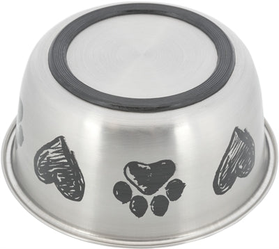 Trixie Voerbak Hond Print Schets Hart Pootje Gepoedercoat 500 Ml 13 Cm 4St