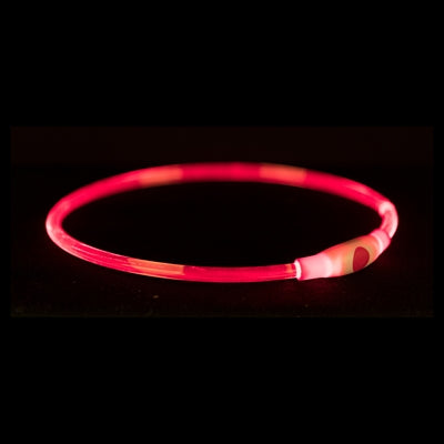 Trixie Lichtgevende Halsband Usb Flash Light Oplaadbaar Tpu Rood 40X0,8 Cm