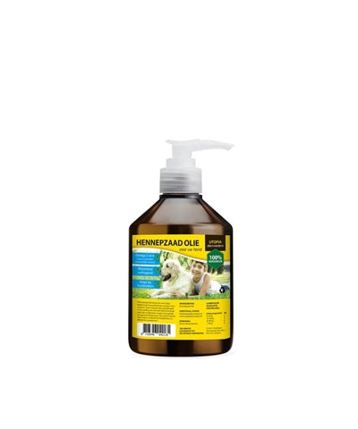 Utopia Diertotaal Hennepzaadolie Met Pompje 1 Ltr