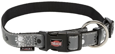 Trixie Halsband Hond Silver Reflect Zwart / Zilvergrijs 22-35X1,5 Cm