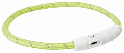 Trixie Lichtgevende Halsband Hond Flash Usb Tpu / Nylon Groen 65X0,7 Cm
