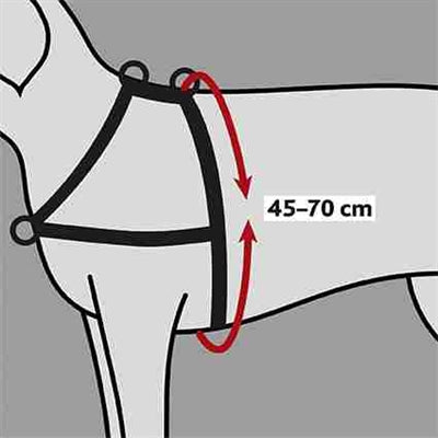Trixie Hondentuig Trainingstuig Lead'n'walk Soft Zwart 45-70X2,5 Cm