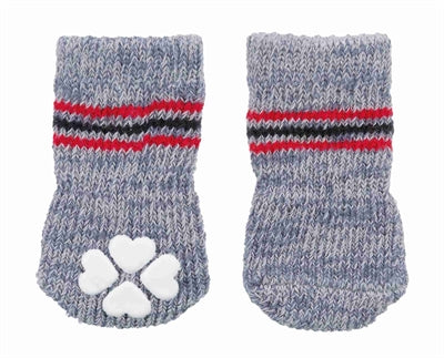 Trixie Hondensokken Anti-Slip Grijs Xxs-Xs 3X2 St