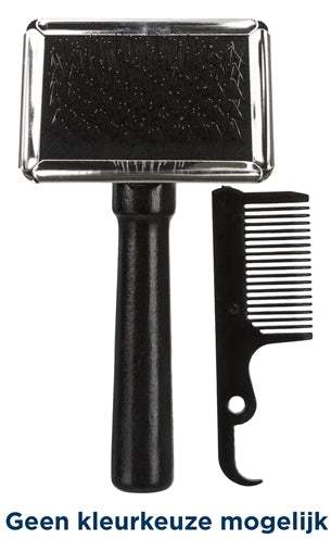 Trixie Slickerborstel Houten Greep / Metalen Pinnen Assorti 13X6 Cm 3 St