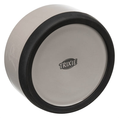 Trixie Voerbak Keramiek / Rubberrand Grijs 12X12 Cm 400 Ml 4 St