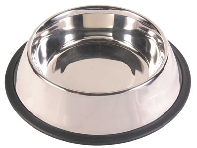 Trixie Voerbak Rvs / Rubberring 19X19 Cm 450 Ml 4 St