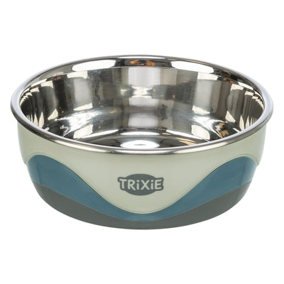 Trixie Voerbak Rvs / Silicone Wit / Grijs 14X14 Cm 400 Ml 4 St