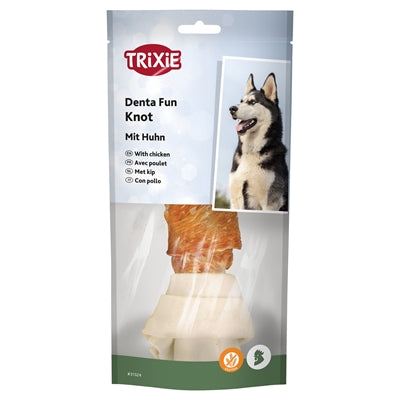 Trixie Denta Fun Knotted Chicken Chewing Bone 25 Cm 6X220 Gr