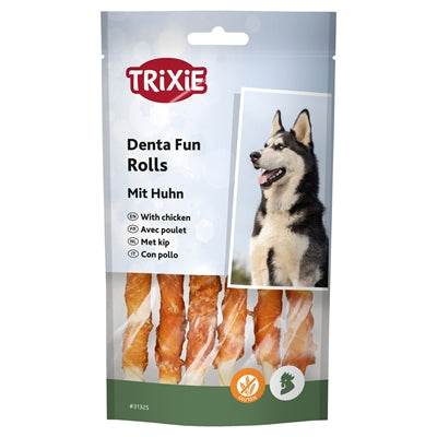 Trixie Denta Fun Chicken Chewing Rolls 28 Cm 3 St 250 Gr