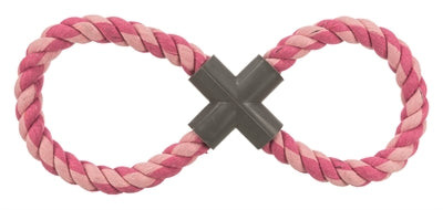 Trixie Dubbel-Trekspeeltje 8 Vormig Flostouw  Assorti 35 Cm 3 St