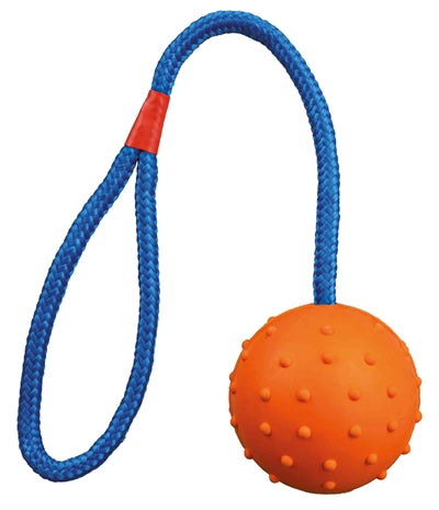 Trixie Natuurrubber Bal Aan Koord Assorti 30X6X6 Cm 3 St