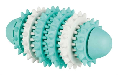 Trixie Denta Fun Natuurrubber Rugby Met Muntsmaak 15 Cm 3 St