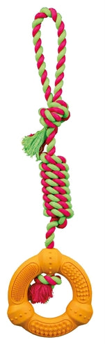 Trixie Natuurrubber Ring Aan Touw Assorti 41X12X12 Cm 3 St