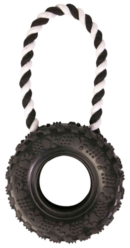 Trixie Natuurrubber Wiel Aan Koord Zwart 31X15X15 Cm 3 St