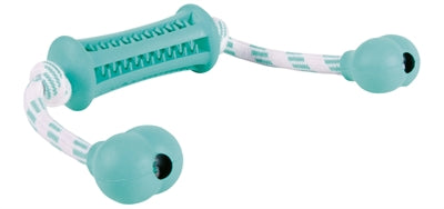 Trixie Denta Fun Natuurrubber Stick Met Muntsmaak Aan Koord 37X9 Cm 3 St