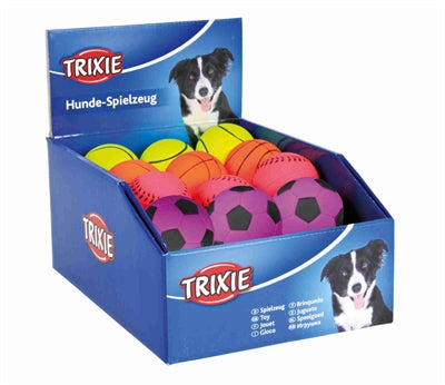 Trixie Drijvende Schuimrubber Neon Bal Assorti 6X6X6 Cm 24 St