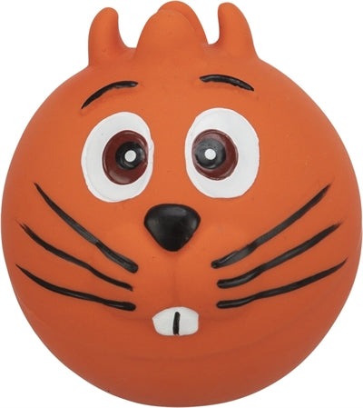 Trixie Latex Face Bal Met Geluid Assorti 6X6X6 Cm 12 St