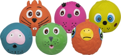Trixie Latex Face Bal Met Geluid Assorti 6X6X6 Cm 12 St