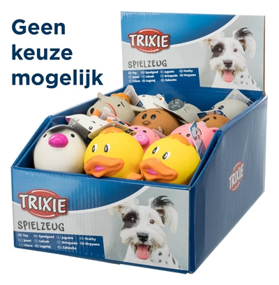Trixie Latex / Polyestervlies Baldier Met Geluid Assorti 6X6X6 Cm 24 St