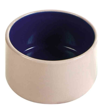 Trixie Voerbak Keramiek Crème / Blauw 12X12 Cm 350 Ml 4 St