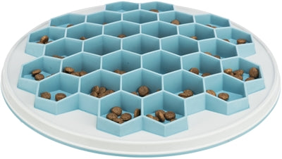 Trixie Slowfeeding Plaathive Kunststof / Tpr / Tpe Grijs / Blauw 30X30 Cm