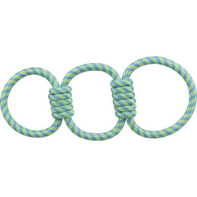 Trixie Aquatoy Touw Trekspeeltje Ringen Polyester Geel / Groen 42 Cm