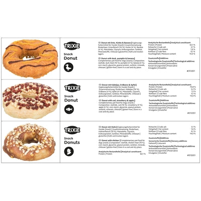 Trixie Honden Donuts Mix Assorti 10 Cm 100 Gr 50 St