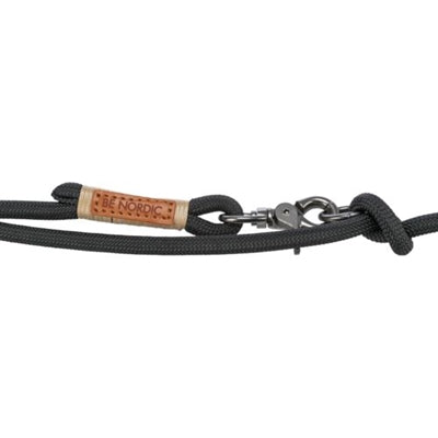 Trixie Be Nordic Hondenriem Verstelbaar Zwart / Zand 200X0,8 Cm