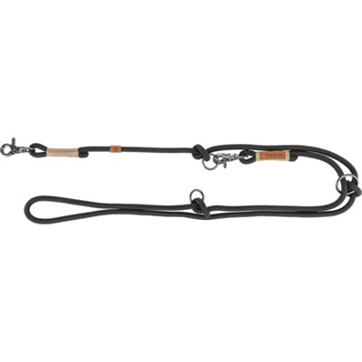 Trixie Be Nordic Hondenriem Verstelbaar Zwart / Zand 200X0,8 Cm