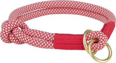 Trixie Soft Rope Halsband Hond Half-Slip Rood / Creme 30X1 Cm