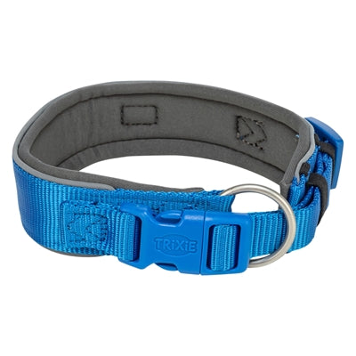 Trixie Premium Halsband Hond Extra Breed Royal Blauw / Grafiet Grijs 27-35X2,5 Cm
