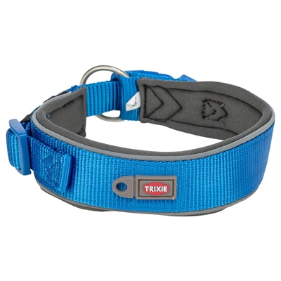 Trixie Premium Halsband Hond Extra Breed Royal Blauw / Grafiet Grijs 27-35X2,5 Cm