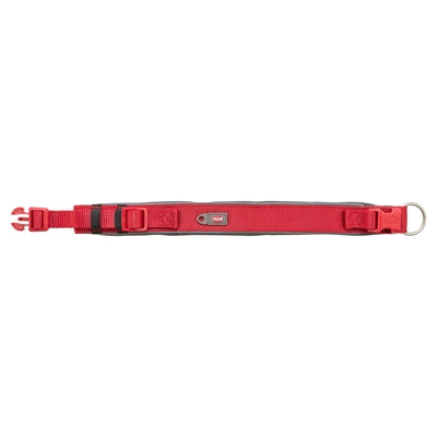 Trixie Premium Halsband Hond Extra Breed Rood / Grafiet Grijs 27-35X2,5 Cm