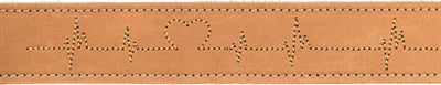 Trixie Rustic Vetleer Halsband Hond Heartbeat Bruin 34-40X3 Cm