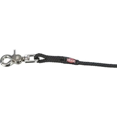 Trixie Hondenriem Sleeplijn Trigger Snap Haak Rond Zwart 5 Mtr X 0,6 Cm