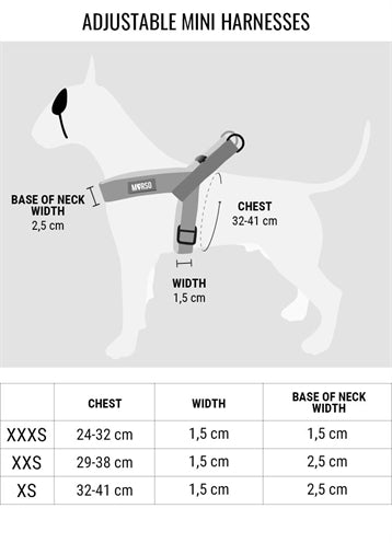 Morso Mini Hondentuig Verstelbaar Gerecycled Full Metal Dog Bruin 24-32X1,5 Cm