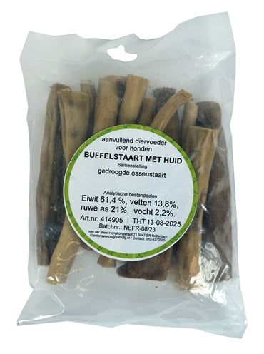 Petsnack Buffelstaart Met Huid 200-250 Gr
