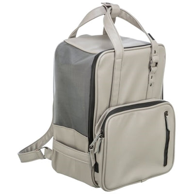Trixie Hondentas Rugtas Citystyle Kunstleer Lichtgrijs 30X20X40 Cm