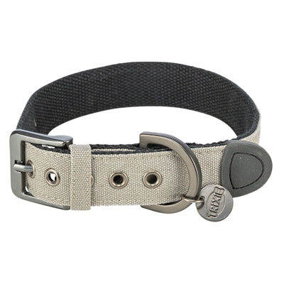 Trixie Halsband Hond Citystyle Extra Breed Katoen Lichtgrijs 25-32X2,5 Cm