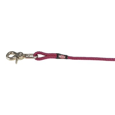 Trixie Hondenriem Sleeplijn Rond Zonder Handlus Sangria Rood 5 Mtr X 0,6 Cm