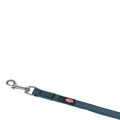 Trixie Hondenriem Sleeplijn Met Rubber Bekleed Petrol S/M 15 Mtr X 1,5 Cm