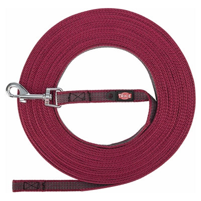Trixie Hondenriem Sleeplijn Met Rubber Bekleed Sangria S/M 15 Mtr X 1,5 Cm
