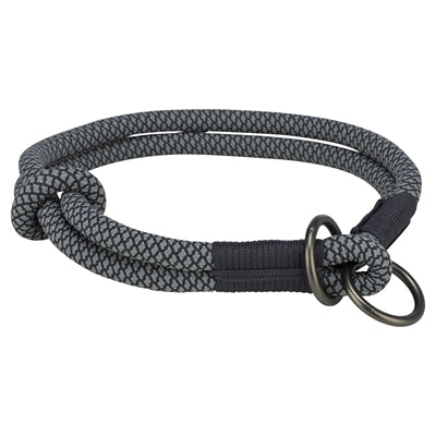 Trixie Halsband Hond Soft Rope Halfslip Zwart / Grijs 25X0,6 Cm