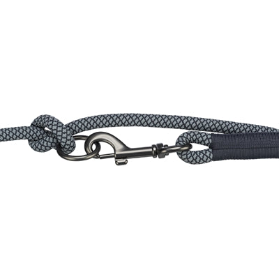 Trixie Hondenriem Soft Rope Verstelbaar Zwart / Grijs 200X0,6 Cm
